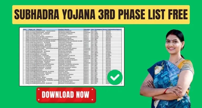 Subhadra Yojana 3rd Phase List Free