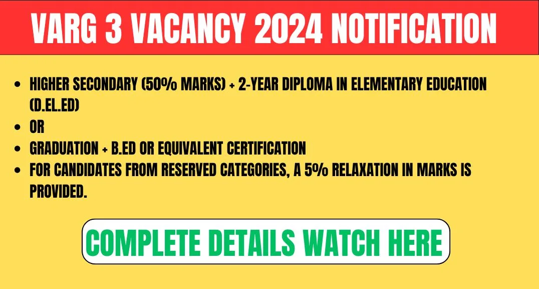 Varg 3 Vacancy 2024 Notification jpg