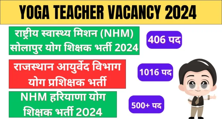 Yoga Teacher Vacancy 2024