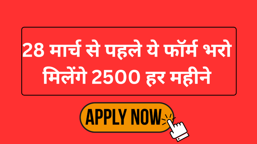 28 मार्च से पहले ये फॉर्म भरो मिलेंगे 2500 हर महीने