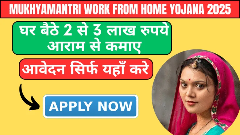 Mukhyamantri Work From Home Yojana 2025