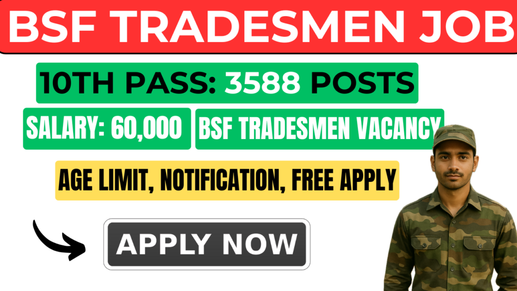 BSF Tradesman Recruitment 2025: Vacancies in States, Qualification, Documents, Application Process, Age Limit and Salary