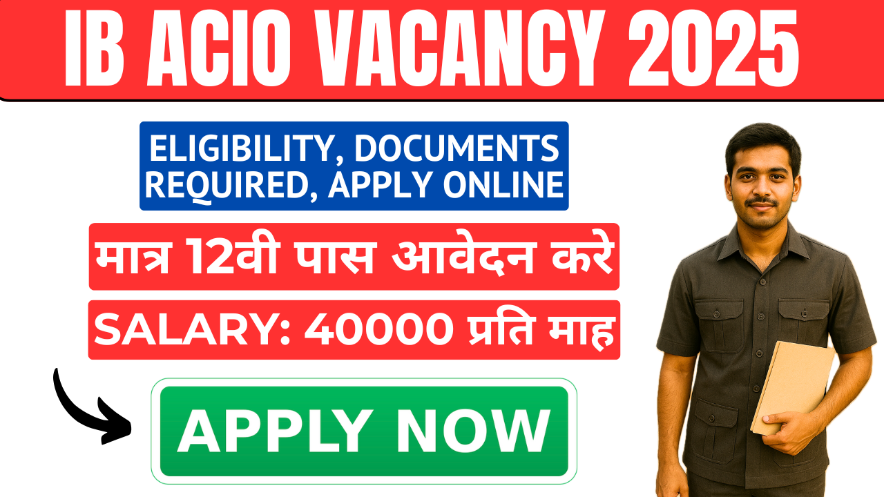 IB Acio Vacancy 2025