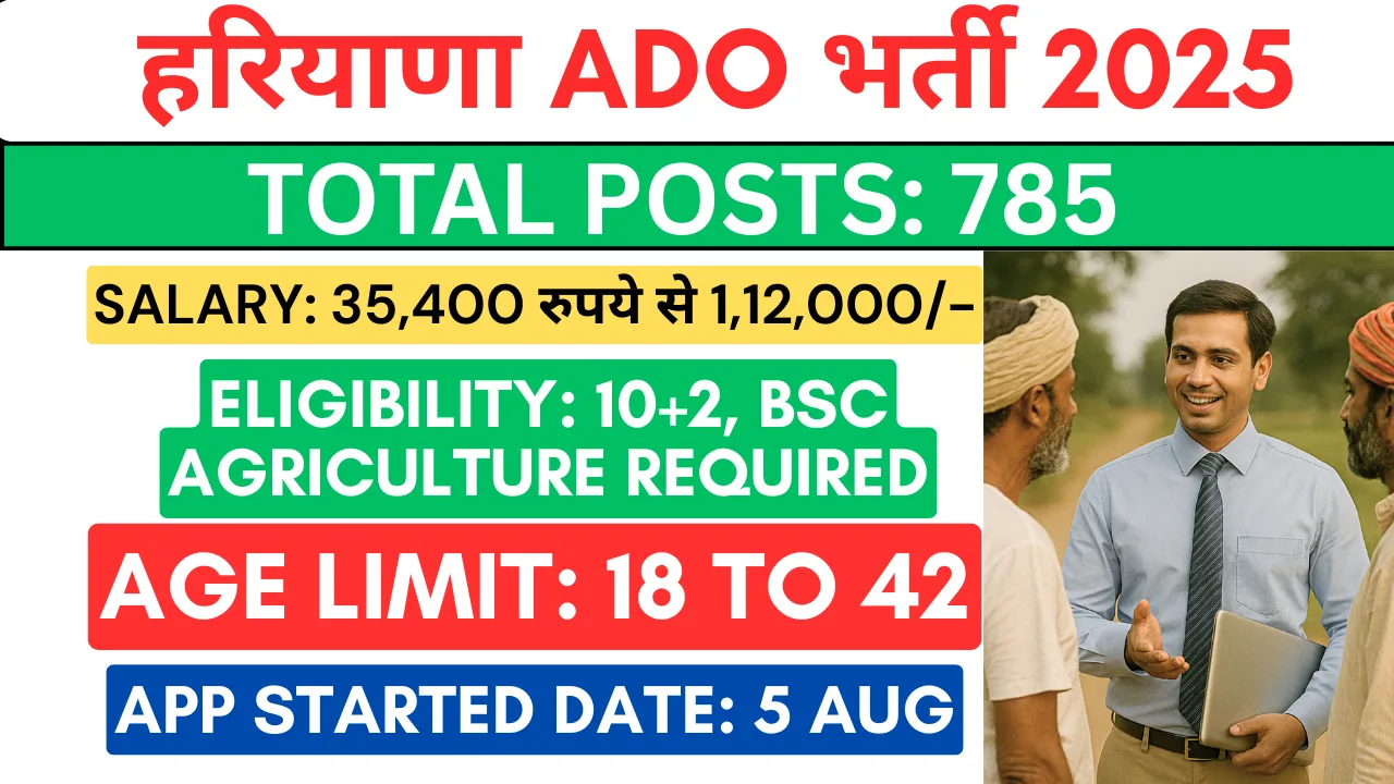 haryana ado vacancy 2025 syllabus eligibility notification