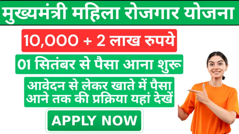 Mukhyamantri Mahila Rojgar Yojana 2025 Online Apply