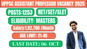 uppsc assistant professor vacancy 2025