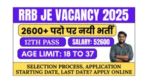 RRB Je Vacancy 2025