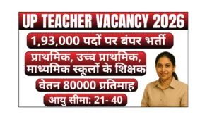 UP Teacher Vacancy 2026