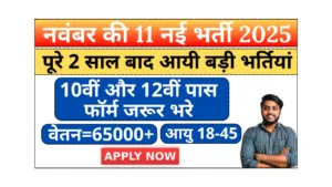 new 11 vacancies in november 2025