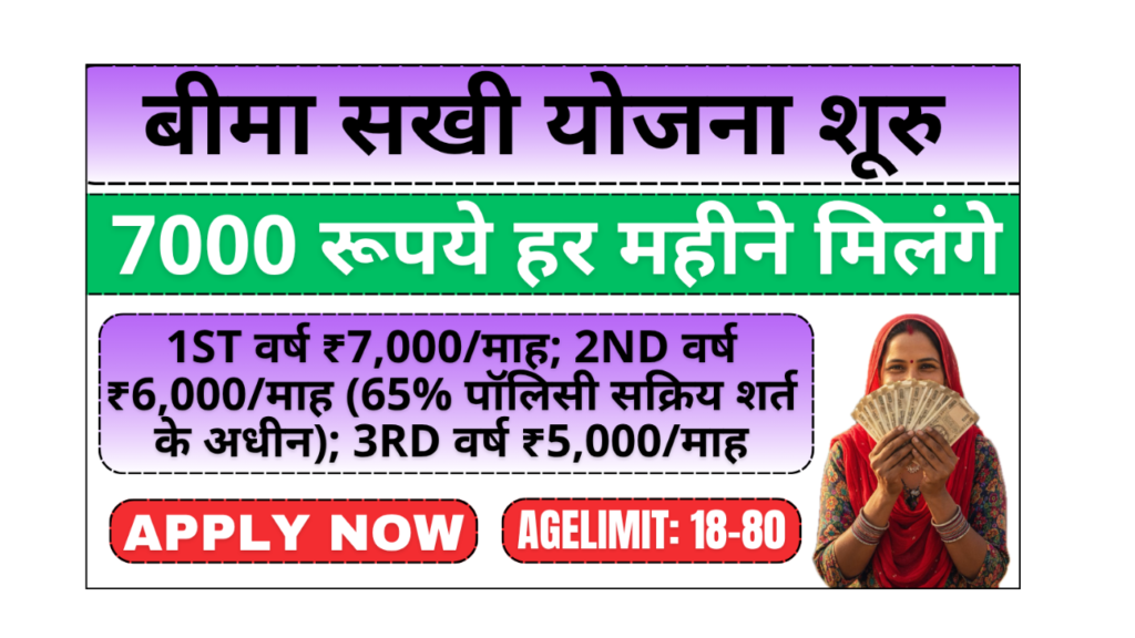 Bima Sakhi Yojana 7000 रूपये हर महीने मिलंगे