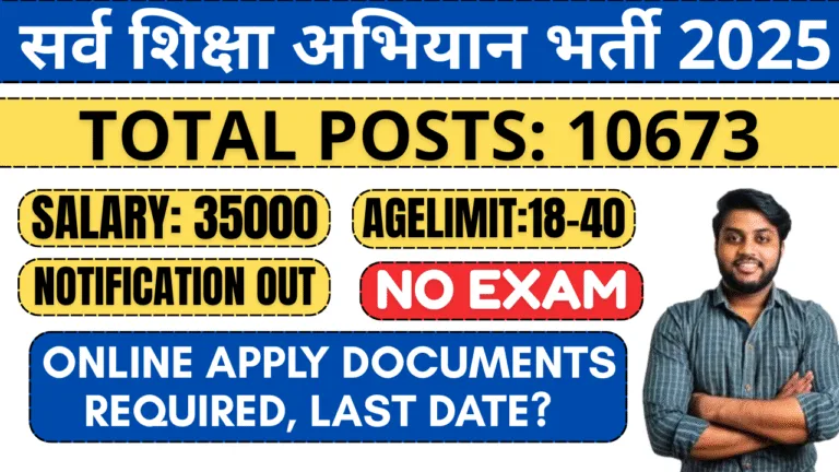 sarva shiksha abhiyan recruitment 2025
