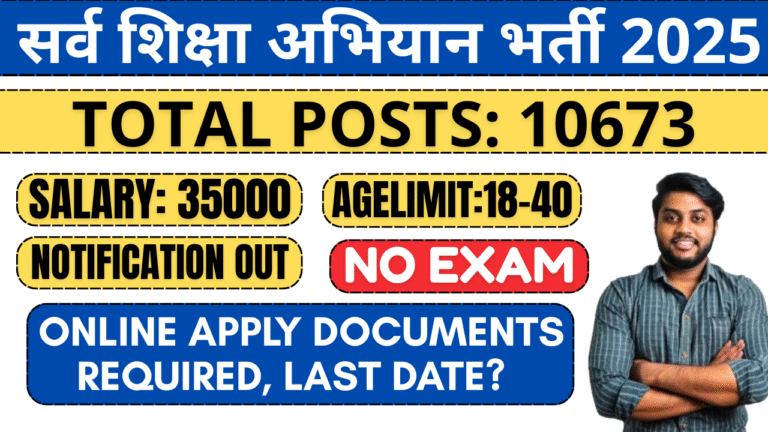 sarva shiksha abhiyan recruitment 2025