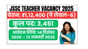 JSSC Teacher Vacancy 2025