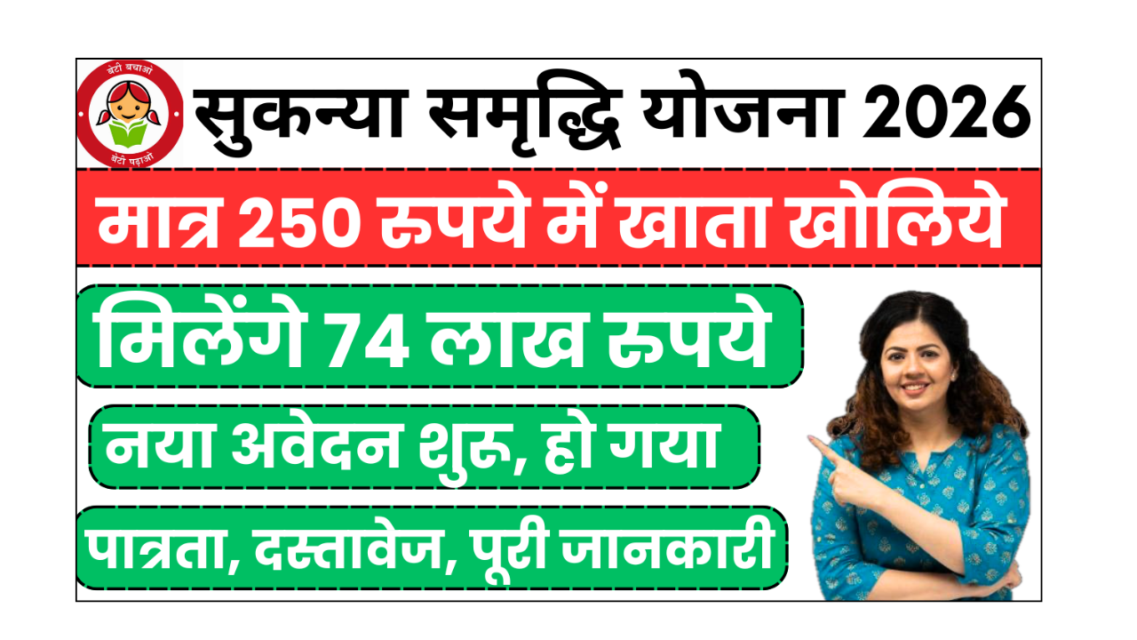 Sukanya Samriddhi Yojana 2026 , 250 per month become after maturity 74 lakh