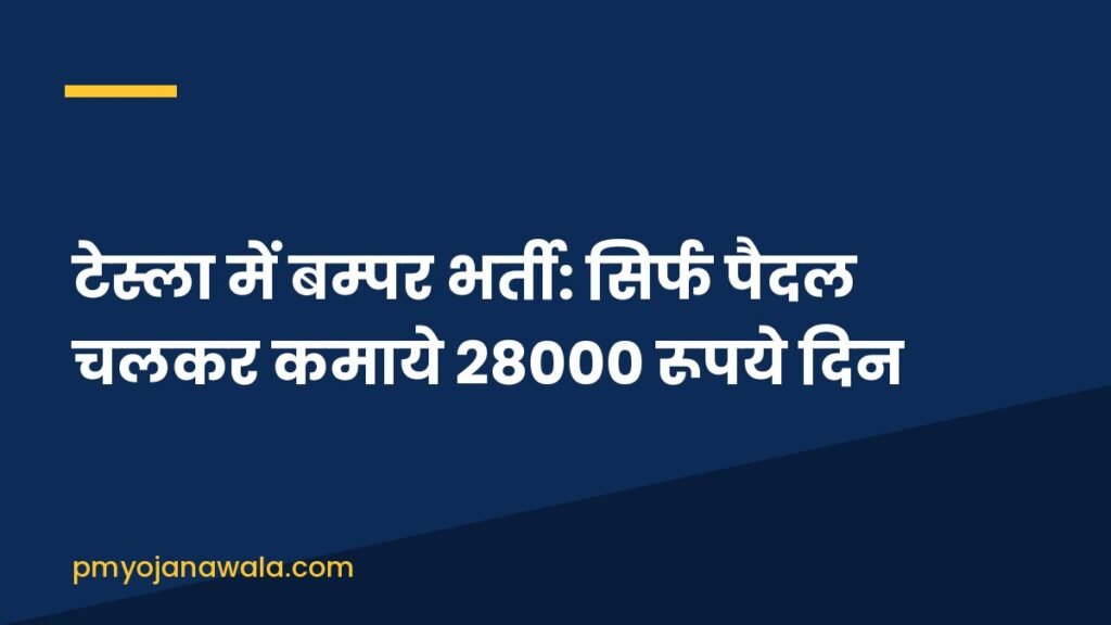 टेस्ला में बम्पर भर्ती: सिर्फ पैदल चलकर कमाये 28000 रूपये दिन