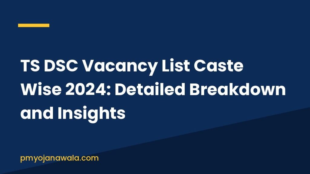 TS DSC Vacancy List Caste Wise 2024: Detailed Breakdown and Insights