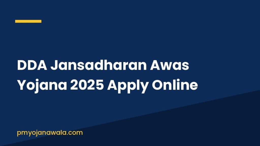 DDA Jansadharan Awas Yojana 2025 Apply Online