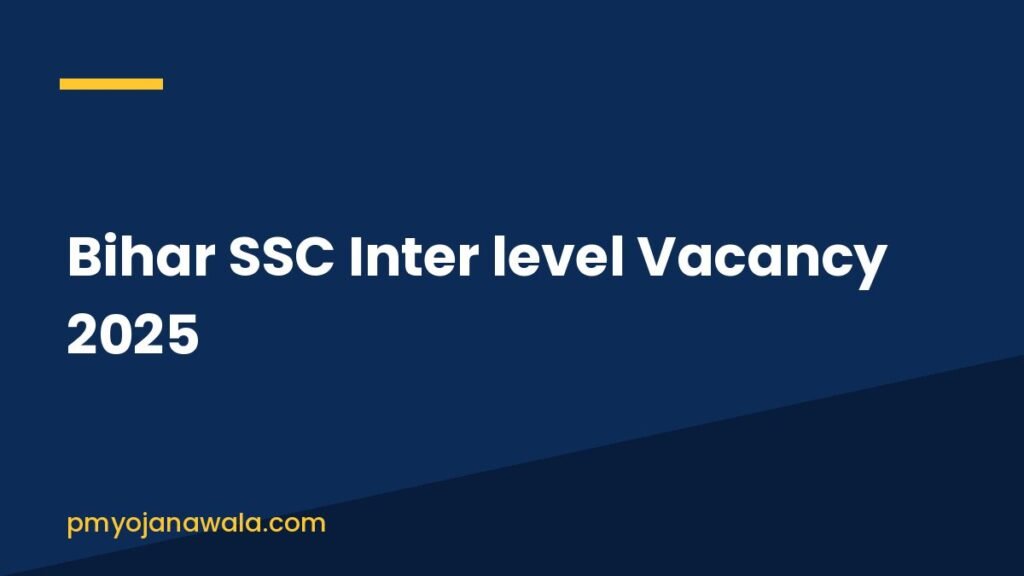 Bihar SSC Inter level Vacancy 2025