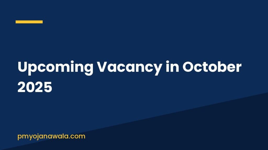 Upcoming Vacancy in October 2025